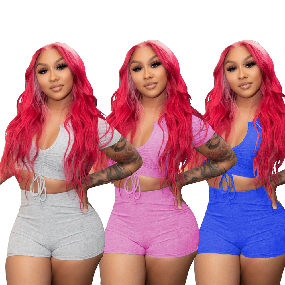 2023 Designer Summer Ribbed Outfits Women Tracksuits Two Piece Sets Short T-shirt and Shorts Matching Sweatsuits Solid Sportswear Bulk Wholesale Clothes 9474, Rose red
2023 Designer Summer Ribbed Outfits Women Tracksuits Two Piece Sets Short T-shirt and Shorts Matching Sweatsuits Solid Sportswear Bulk Wholesale Clothes 9474, Rose red