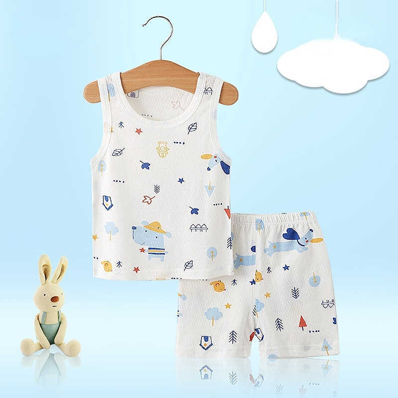 Clothing Sets Baby Boys Clothes Set Summer Toddler Boy Cartoon Animal Casual Tank Top Shorts Pajamas Sets Short-Sleeved Shorts Suit P230315
Clothing Sets Baby Boys Clothes Set Summer Toddler Boy Cartoon Animal Casual Tank Top Shorts Pajamas Sets Short-Sleeved Shorts Suit P230315