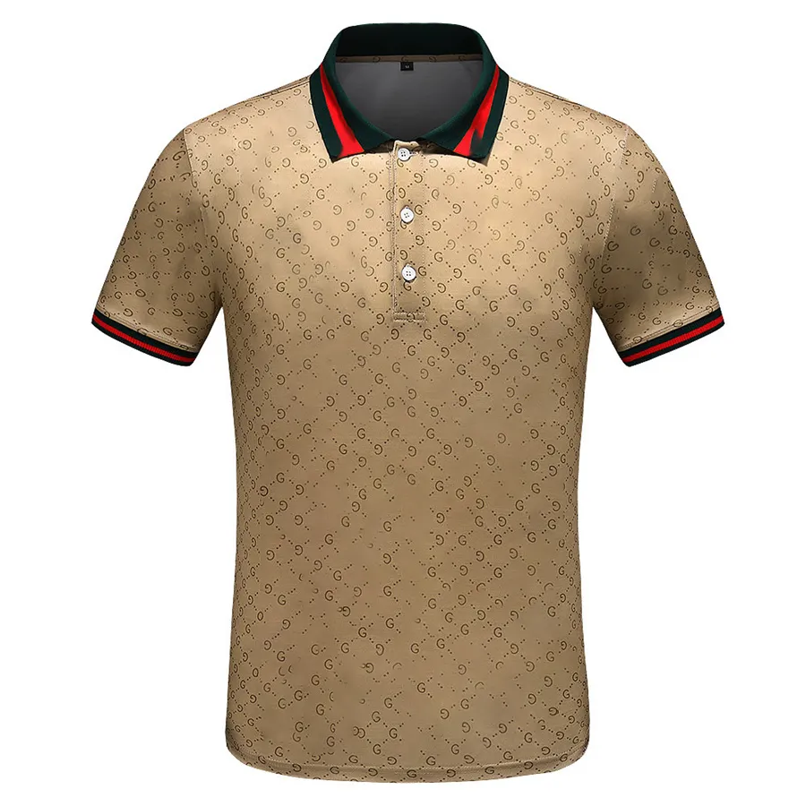 Men's polo shirt printed color design shirt lapel short sleeve casual embroidery 100% cotton brand cotton high street commercial fashion, Gold
Men's polo shirt printed color design shirt lapel short sleeve casual embroidery 100% cotton brand cotton high street commercial fashion, Gold
