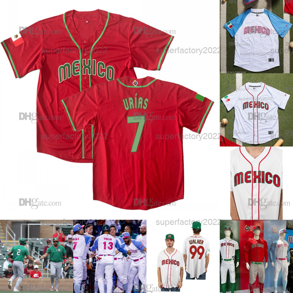 Mexico 2023 World Baseball Classic Jersey WBC Julio Urias Alexis Wilson Joey Meneses Jose Urquidy Randy Arozarena Alex Verdugo Patrick Sandoval Isaac Paredes, White
Mexico 2023 World Baseball Classic Jersey WBC Julio Urias Alexis Wilson Joey Meneses Jose Urquidy Randy Arozarena Alex Verdugo Patrick Sandoval Isaac Paredes, White
