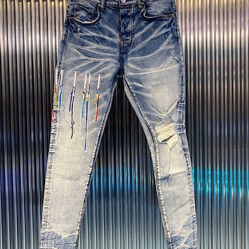 Jeans Mens Am1r1 Trousers Pants Mirri Ripped Fashion Designer Brand New High Street Blue White Embroidered Slim Hip Hop Leisure Cool Ni 60OJ, Light blue
Jeans Mens Am1r1 Trousers Pants Mirri Ripped Fashion Designer Brand New High Street Blue White Embroidered Slim Hip Hop Leisure Cool Ni 60OJ, Light blue