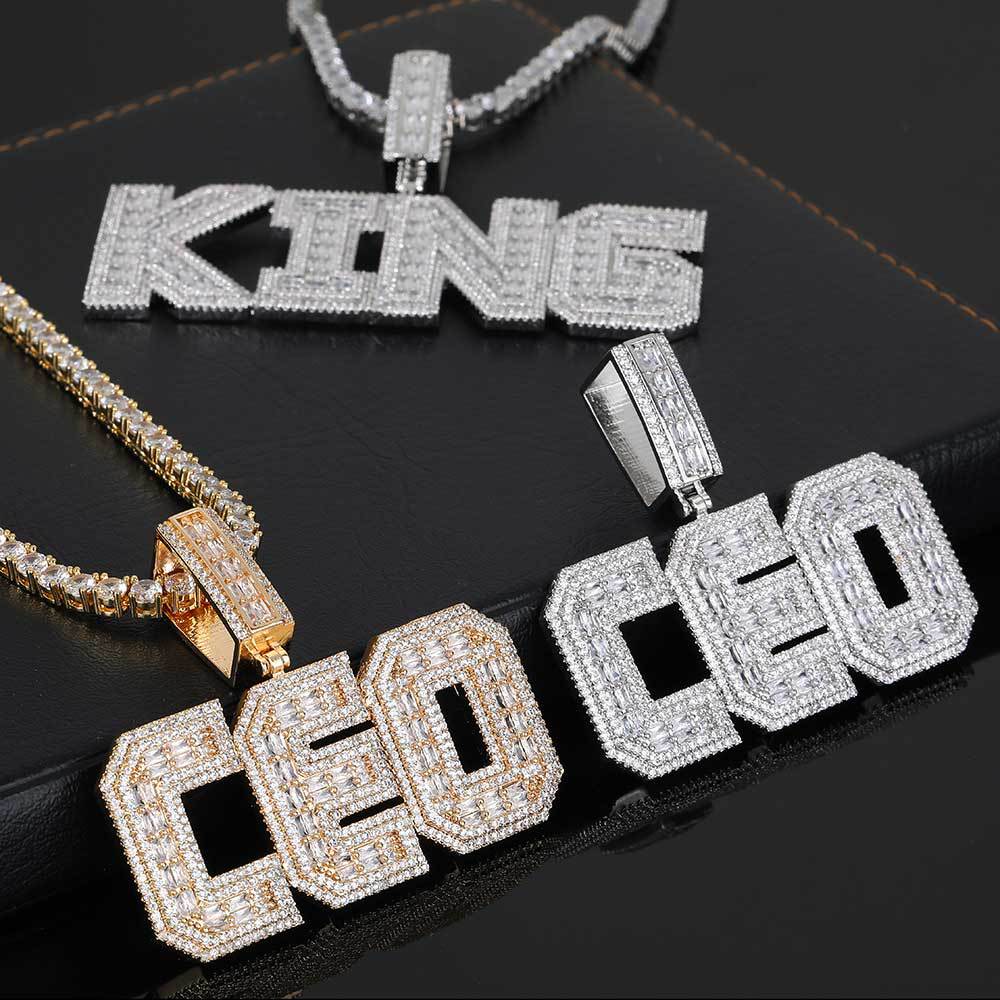 Men's A-Z Custom Square Letter Pendant Necklaces Bling T Zircon Real Gold Plated
Men's A-Z Custom Square Letter Pendant Necklaces Bling T Zircon Real Gold Plated
