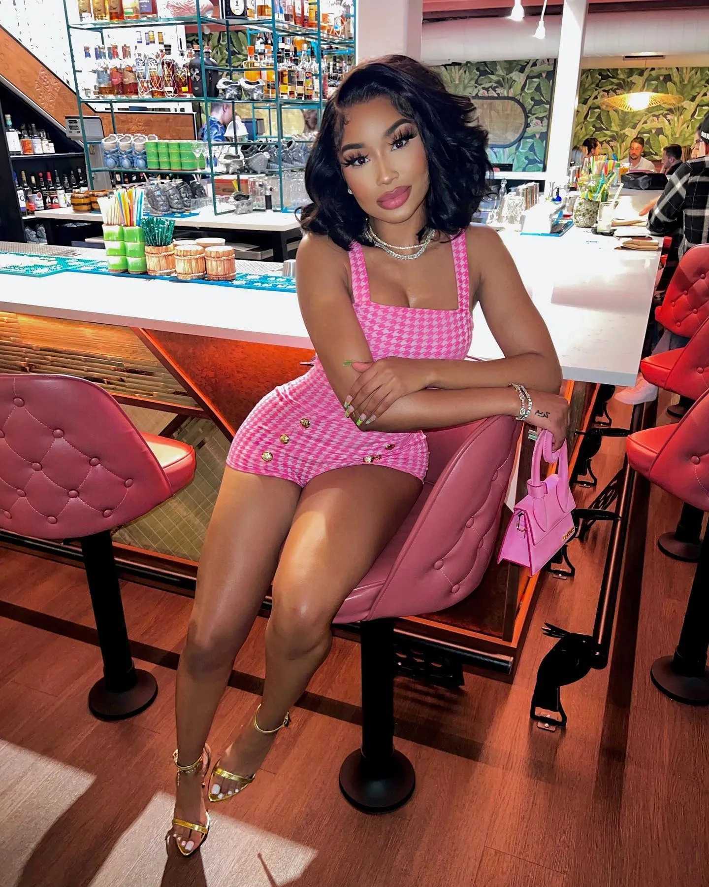 women's summer fashion printed button decorated Jumpsuit Night club dress SEXY DRESSES FOR WOMEN