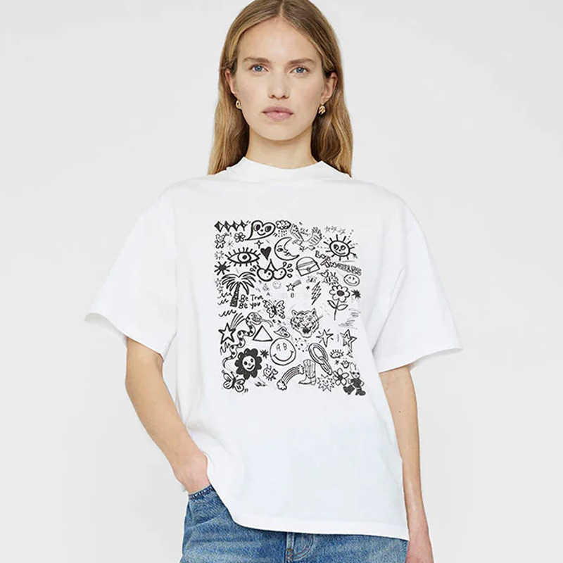 23ss AB Women Fashion t Shirt Print Pattern Tees Pullover Casual Tops BINGs Loose Short Sleeve T-shirt Designer Polos, 01
23ss AB Women Fashion t Shirt Print Pattern Tees Pullover Casual Tops BINGs Loose Short Sleeve T-shirt Designer Polos, 01