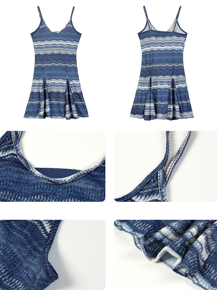 Casual Dresses Vintage Striped Dresses Women Summer Y2k Chic Mini Casual sweet Girls Punk Kpop Streetwear Spaghetti Strap Vestido Sexy Mujer 230316