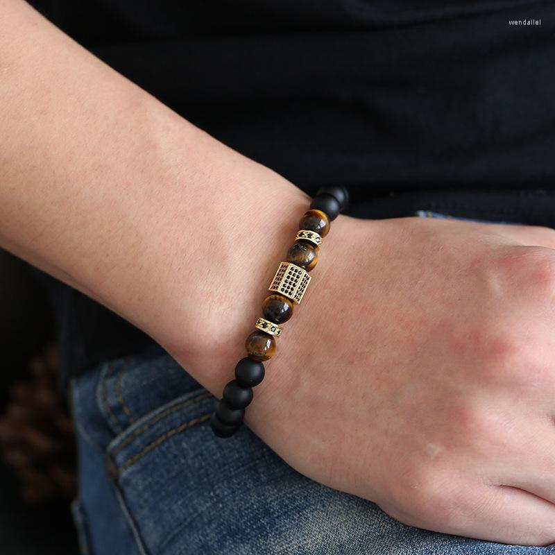 Strand 2023 Classic Black Pumice Stones Bead Bracelet Bangle Glod Alloy Micro Zircon Hexagonal Column Fashion Men Jewelry Bracelets
Strand 2023 Classic Black Pumice Stones Bead Bracelet Bangle Glod Alloy Micro Zircon Hexagonal Column Fashion Men Jewelry Bracelets