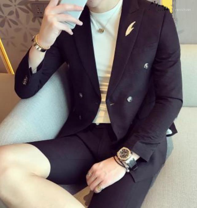 Men's Suits Costume Homme Jacket With Short Pants Slim Fit Party Dress Classic Chinese Double Breasted Men Wedding, Blue
Men's Suits Costume Homme Jacket With Short Pants Slim Fit Party Dress Classic Chinese Double Breasted Men Wedding, Blue