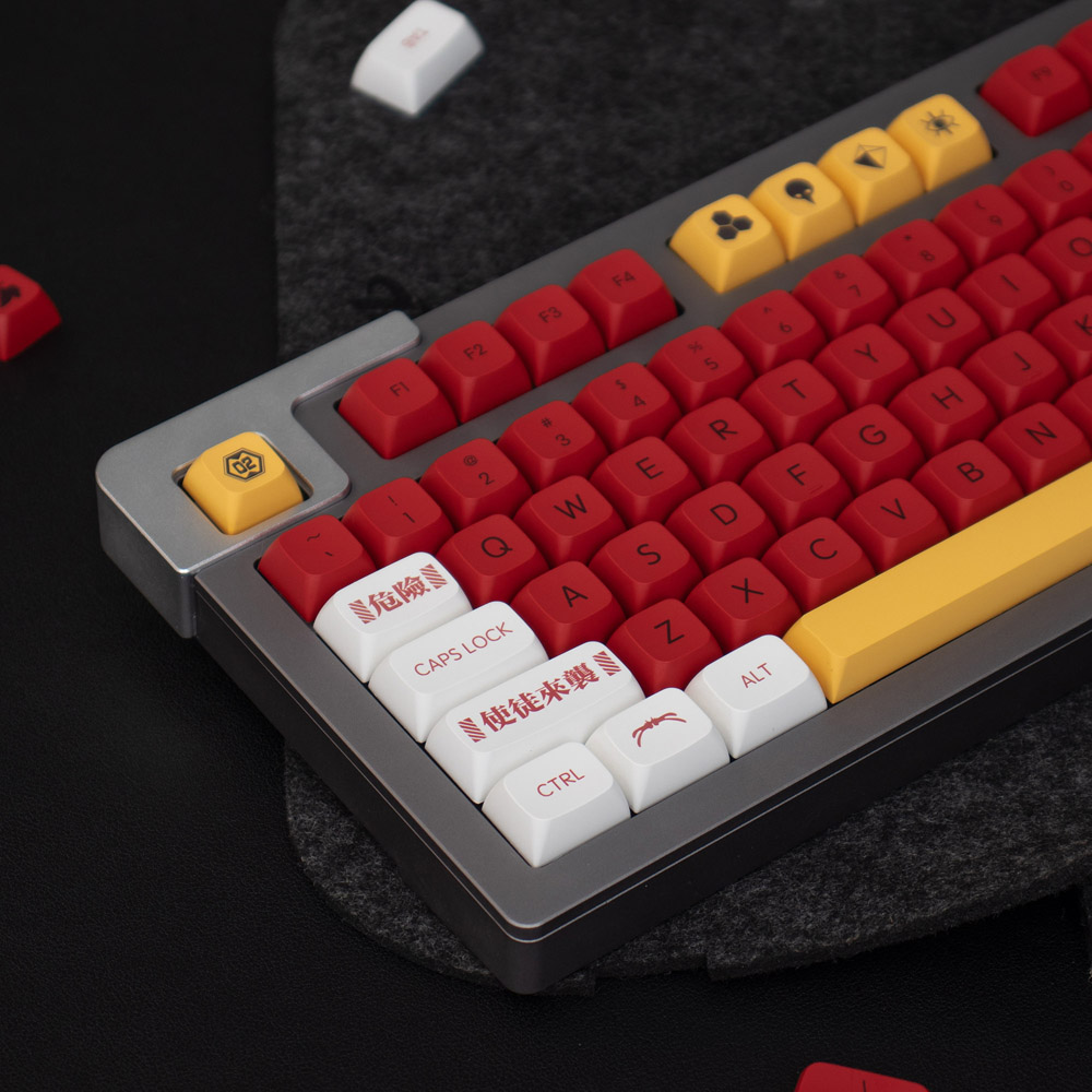 EVANGELION-02 134 Keys EVA Second Machine PBT Keycap DYE-SUB XDA Height DIY Ball Cap Mechanical Keyboard Key Cap 61/64/68/75/84