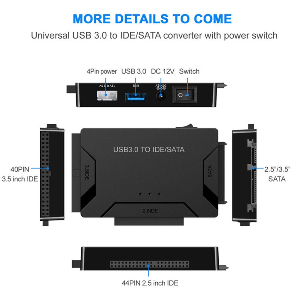 Sata/ide To USB IDE Adapter USB 3.0 Sata 2.5 3.5 Hard Disk Drive HDD SSD USB Converter IDE SATA To USB SATA Adapter Cable