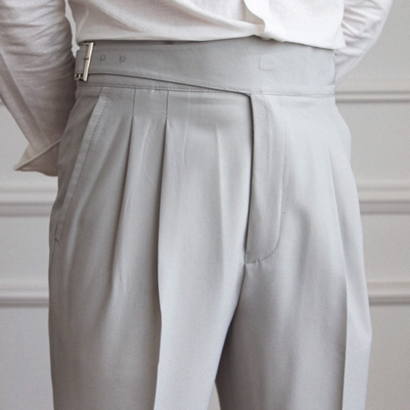 Men's Pants Fashion Gray Mens Dress Pant High Waist Straight Pants Men Spring Business Versatile Belt Trouser Gentleman Paris Button Pant 230316, Picture
Men's Pants Fashion Gray Mens Dress Pant High Waist Straight Pants Men Spring Business Versatile Belt Trouser Gentleman Paris Button Pant 230316, Picture