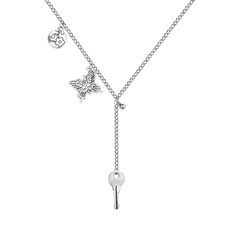 Pendant Necklaces Necklace Hollow Butterfly Alloy Key For Women Fashion Temperament Clavicle Chains Anniversary Party Jewelry
Pendant Necklaces Necklace Hollow Butterfly Alloy Key For Women Fashion Temperament Clavicle Chains Anniversary Party Jewelry