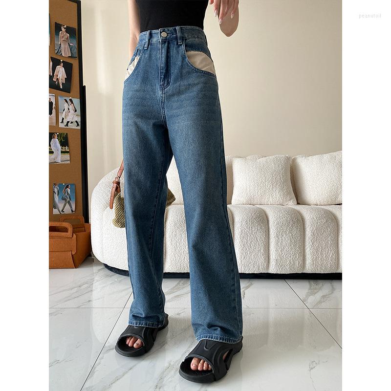 Women' Jeans Contrast Color Pocket Women' Wide Leg Pants 2023 Spring High Waist Trousers, Blue
Women' Jeans Contrast Color Pocket Women' Wide Leg Pants 2023 Spring High Waist Trousers, Blue