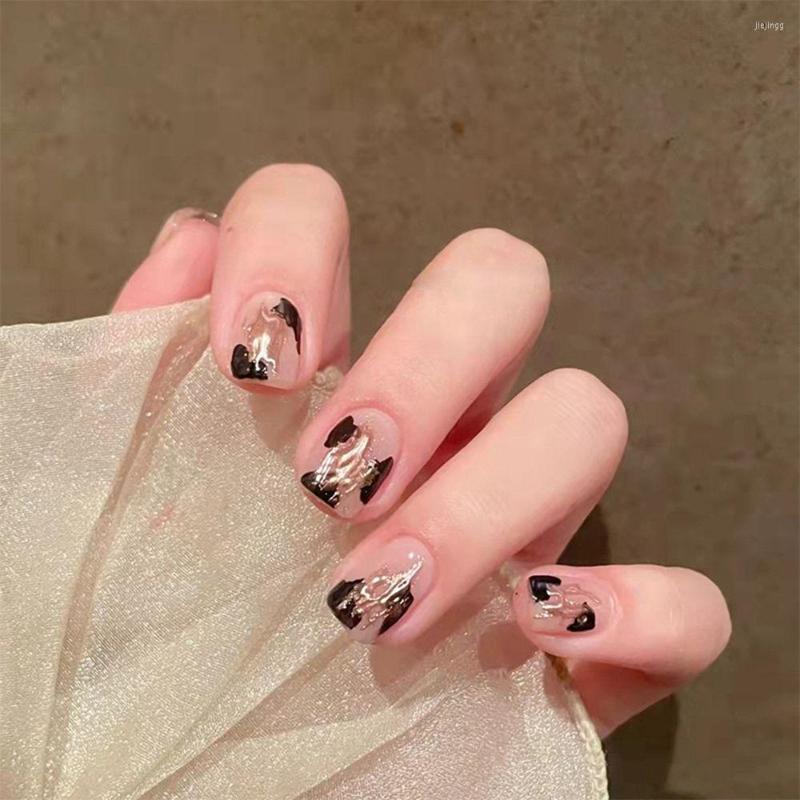 False Nails 24pcs/Box Detachable Short Round/Square Head Wearable Glitter Sequins Fake Full Cover Nail Tips Press On, 02
False Nails 24pcs/Box Detachable Short Round/Square Head Wearable Glitter Sequins Fake Full Cover Nail Tips Press On, 02