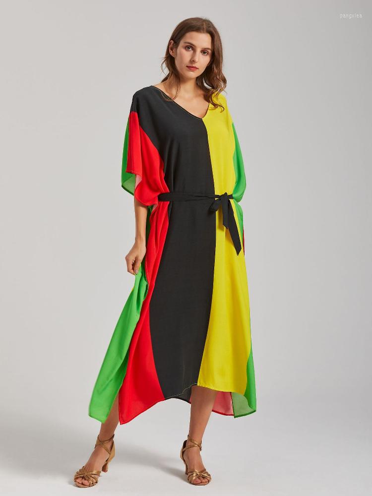 Women's Swimwear Rainbow Kaftans For Women Beach Cover Ups Fashion Maxi Dresses Belted Elegant Patchwork Bathing Suits Rayon Beachwear, Multi
Women's Swimwear Rainbow Kaftans For Women Beach Cover Ups Fashion Maxi Dresses Belted Elegant Patchwork Bathing Suits Rayon Beachwear, Multi