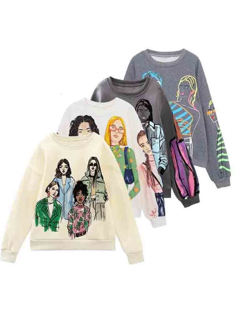 Womens Hoodies Sweatshirts KLKXMYT TRAF Women Fashion Beauty Girls Print Casual Female O Neck Chic Pullovers Tops 230316, K20438
Womens Hoodies Sweatshirts KLKXMYT TRAF Women Fashion Beauty Girls Print Casual Female O Neck Chic Pullovers Tops 230316, K20438