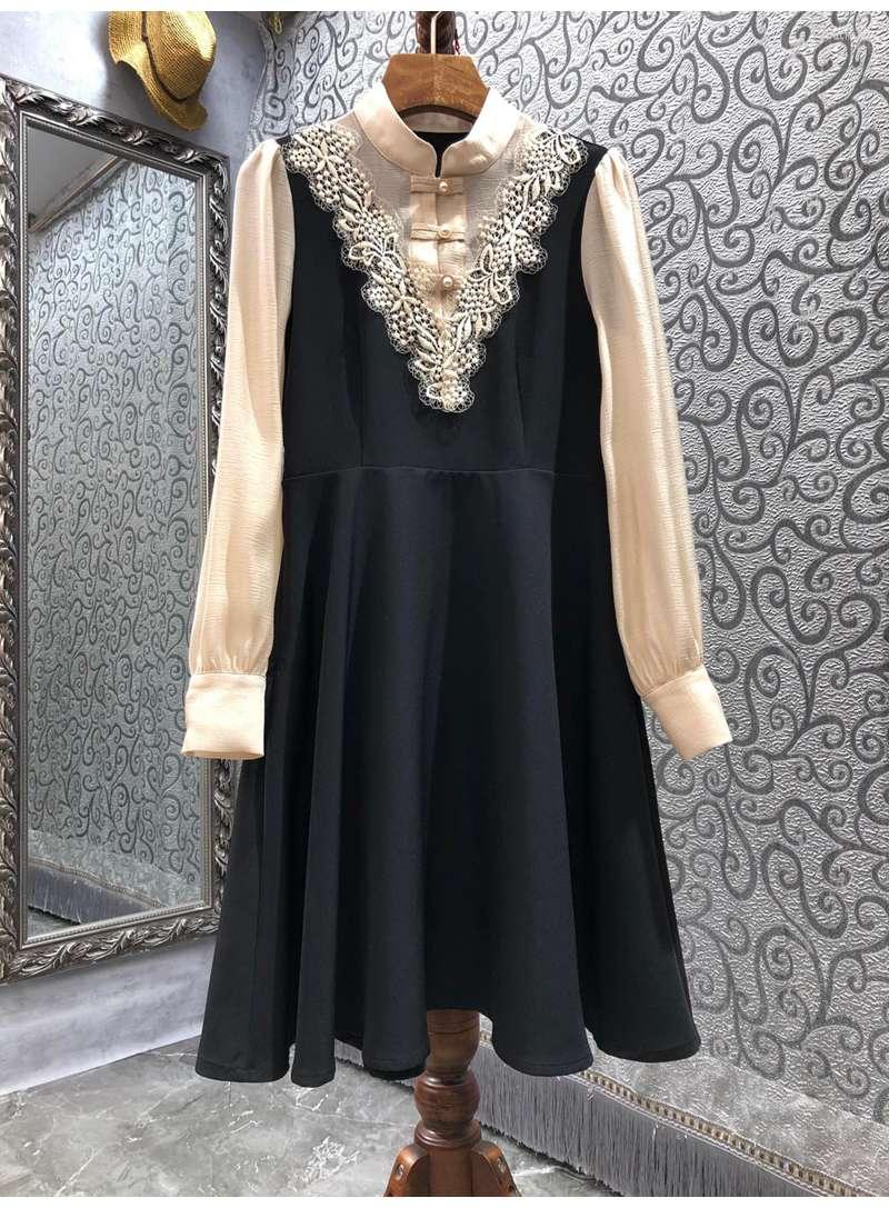 Casual Dresses High Quality Brand Spring Summer Dress 2023 Fashion Style Women Lace Embroidery Patchwork Long Sleeve Vintage Retro, Picture shown
Casual Dresses High Quality Brand Spring Summer Dress 2023 Fashion Style Women Lace Embroidery Patchwork Long Sleeve Vintage Retro, Picture shown