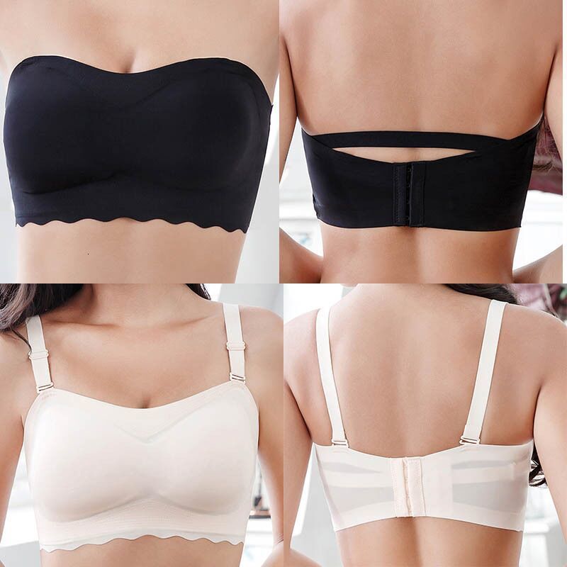 Women's Tanks Camis Sexy Black Thin Tube Tops Fashion Under Wear Women Strapless Bandeau Top Off Shoulder Ladies Intimates Clothes Tops 230316