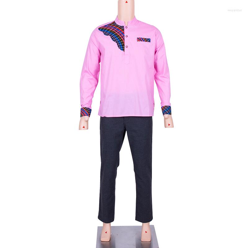 Ethnic Clothing In Stock Men African Dashiki Shirt Patchwork Wax Print Shirts Long Sleeve Pink Color Tops Clothes XH001
Ethnic Clothing In Stock Men African Dashiki Shirt Patchwork Wax Print Shirts Long Sleeve Pink Color Tops Clothes XH001