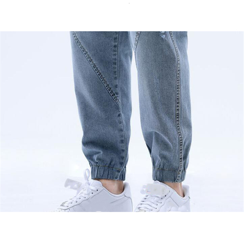 Men's Jeans Arrival Fashion Jeans Men Casual Harem Pants Spring Autumn Elastic Waist Comfort LooseTrousers Male Washed Denim Pants 230316