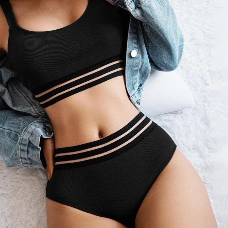 Women' Swimwear 2 Pcs/Set Sexy Beach Bikini Set Whorl Texture Women Wireless Summer Vacation Bathing, Black
Women' Swimwear 2 Pcs/Set Sexy Beach Bikini Set Whorl Texture Women Wireless Summer Vacation Bathing, Black