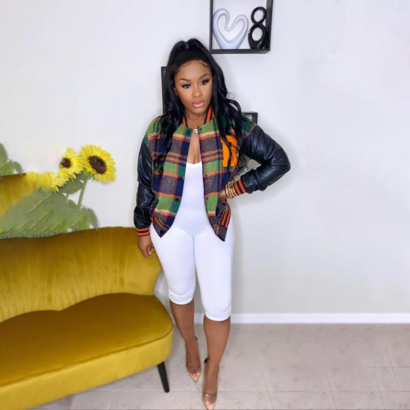 Women's Jackets COZOK 2023 High-end Classic Plaid Casual Baseball Cloth Full Sleeve Overalls Fashion High Waist Women Slim, Green
Women's Jackets COZOK 2023 High-end Classic Plaid Casual Baseball Cloth Full Sleeve Overalls Fashion High Waist Women Slim, Green