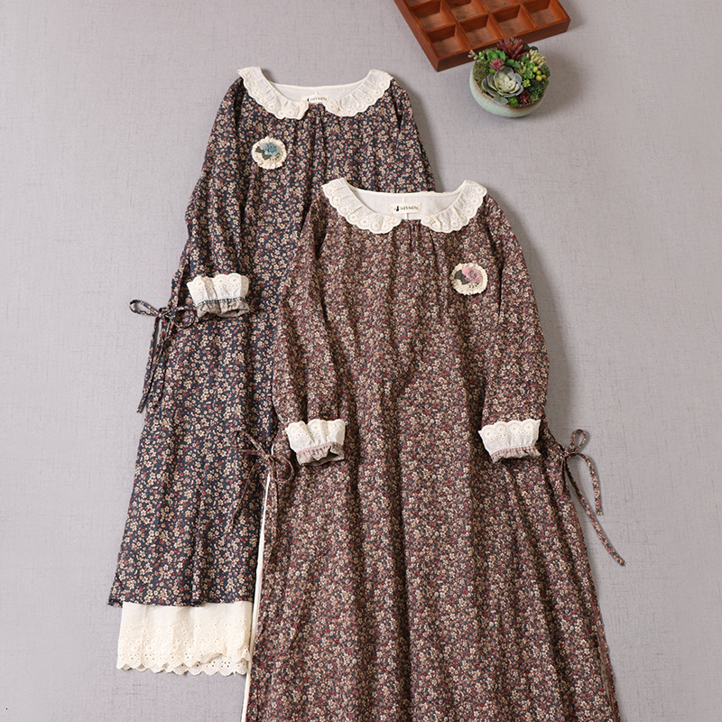 Casual Dresses Japanese Female Literary Printed Cotton Long Sleeve Dress Embroidery Autumn Midi Dress 230316, Blue
Casual Dresses Japanese Female Literary Printed Cotton Long Sleeve Dress Embroidery Autumn Midi Dress 230316, Blue