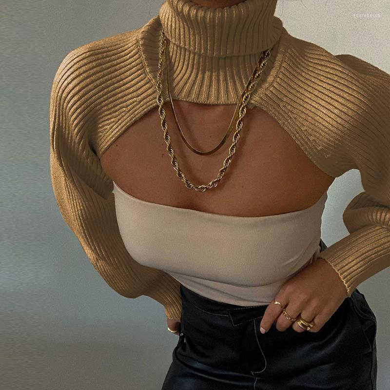 Womens Sweaters Fashion Streetwear Casual Autumn Winter Turtleneck Cut Out Sweater Women Long Sleeve Pullover Tops Crop Sexy Knitwear