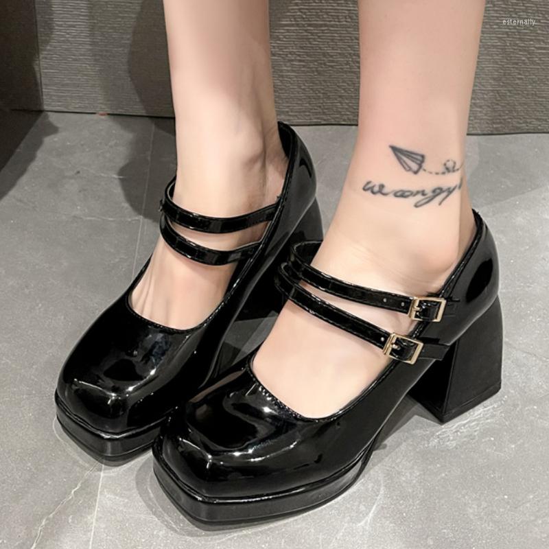 Dress Shoes Elegant High Heels Platform Pumps Women's Square Toe Thick Mary Janes Woman Patent Leather Party, Green
Dress Shoes Elegant High Heels Platform Pumps Women's Square Toe Thick Mary Janes Woman Patent Leather Party, Green