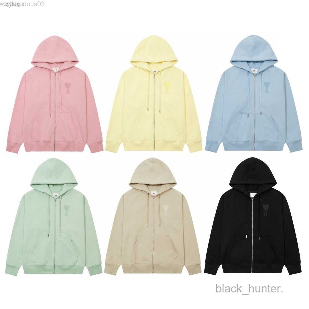 Amis Designer Men's Hoodies Fashion Brand Sweatshirts Autumn Winter Macarons Love Embroidery Loose Casual Hooded Zipper Sweater Jacket, Black
Amis Designer Men's Hoodies Fashion Brand Sweatshirts Autumn Winter Macarons Love Embroidery Loose Casual Hooded Zipper Sweater Jacket, Black