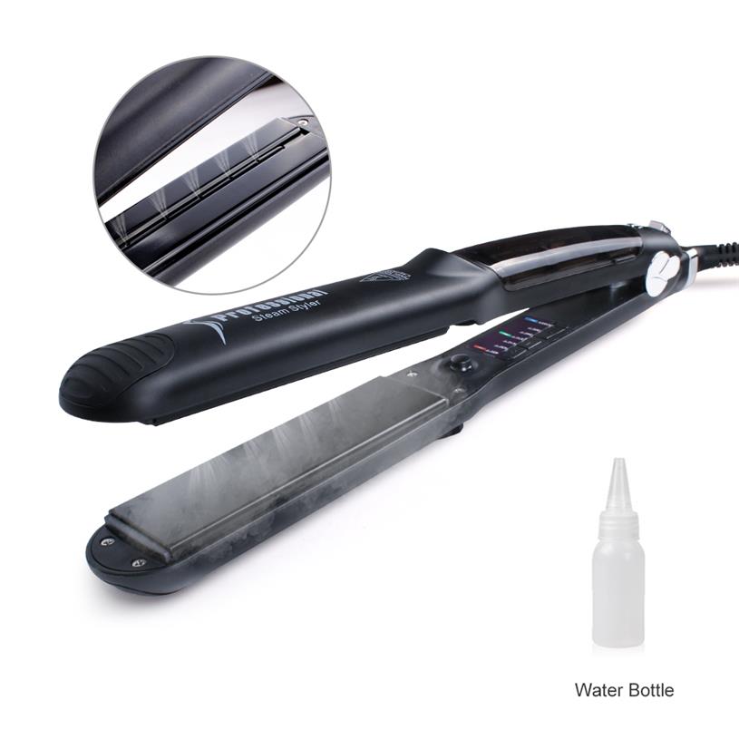 Professional Steam Function Flat Iron Tourmaline Ceramic Vapor Professional Hair Straightener with Argan Oil hair Straighteners2386
Professional Steam Function Flat Iron Tourmaline Ceramic Vapor Professional Hair Straightener with Argan Oil hair Straighteners2386