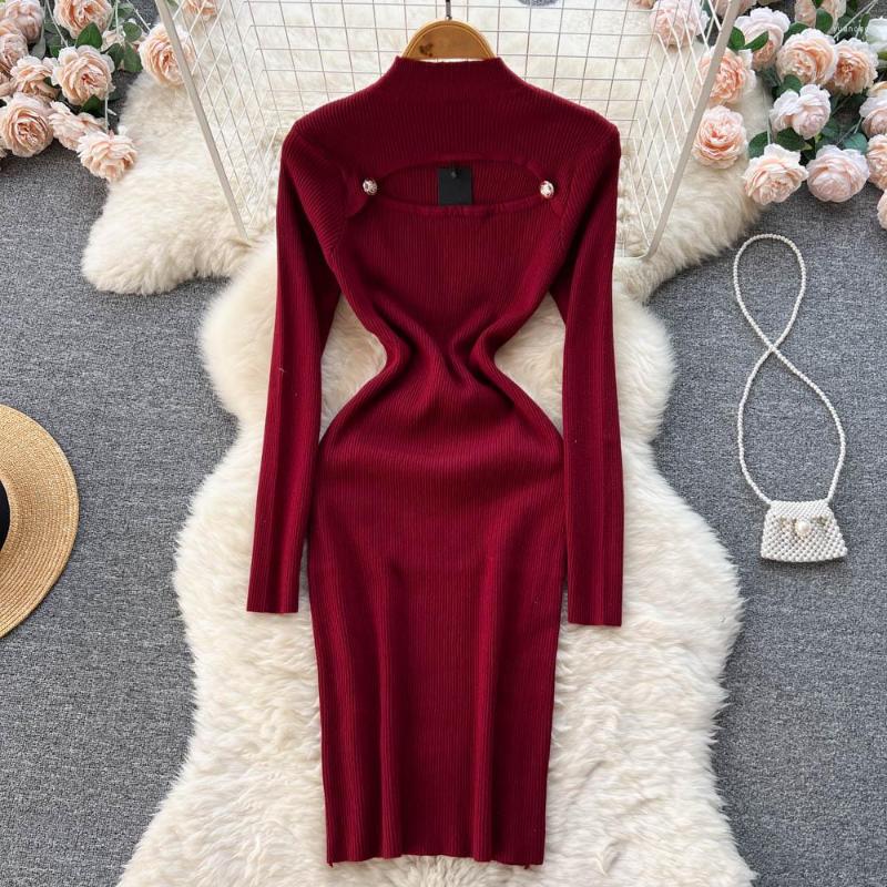 Casual Dresses Turtleneck Slim Autumn Bodycon Knitted Cotton Sweater Midi Dress Hollow Out Winter Party Women Sheath Pencil Vestidos, Green
Casual Dresses Turtleneck Slim Autumn Bodycon Knitted Cotton Sweater Midi Dress Hollow Out Winter Party Women Sheath Pencil Vestidos, Green