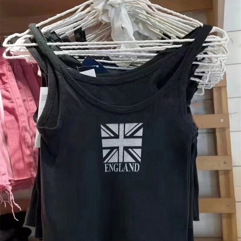 Women s Tanks Camis Vintage Flag Print Slim Crop Top Women Summer Casual Round Neck Sleeveless Short Y2k Clothes Retro Chic Streetwear Cotton Tops 230314, Black
Women s Tanks Camis Vintage Flag Print Slim Crop Top Women Summer Casual Round Neck Sleeveless Short Y2k Clothes Retro Chic Streetwear Cotton Tops 230314, Black
