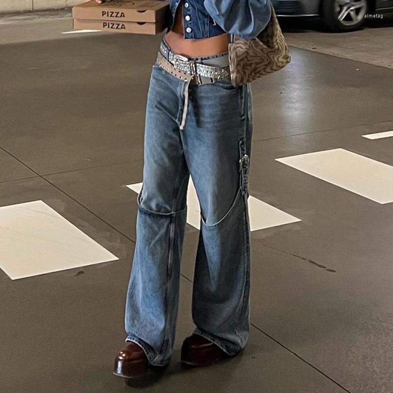 Women' Jeans Doury Straight Leg Y2k 2000s Women Low Waist Trousers With Pockets Aesthetic Casual 90s Grunge Denim Pants Streetwear, Blue
Women' Jeans Doury Straight Leg Y2k 2000s Women Low Waist Trousers With Pockets Aesthetic Casual 90s Grunge Denim Pants Streetwear, Blue