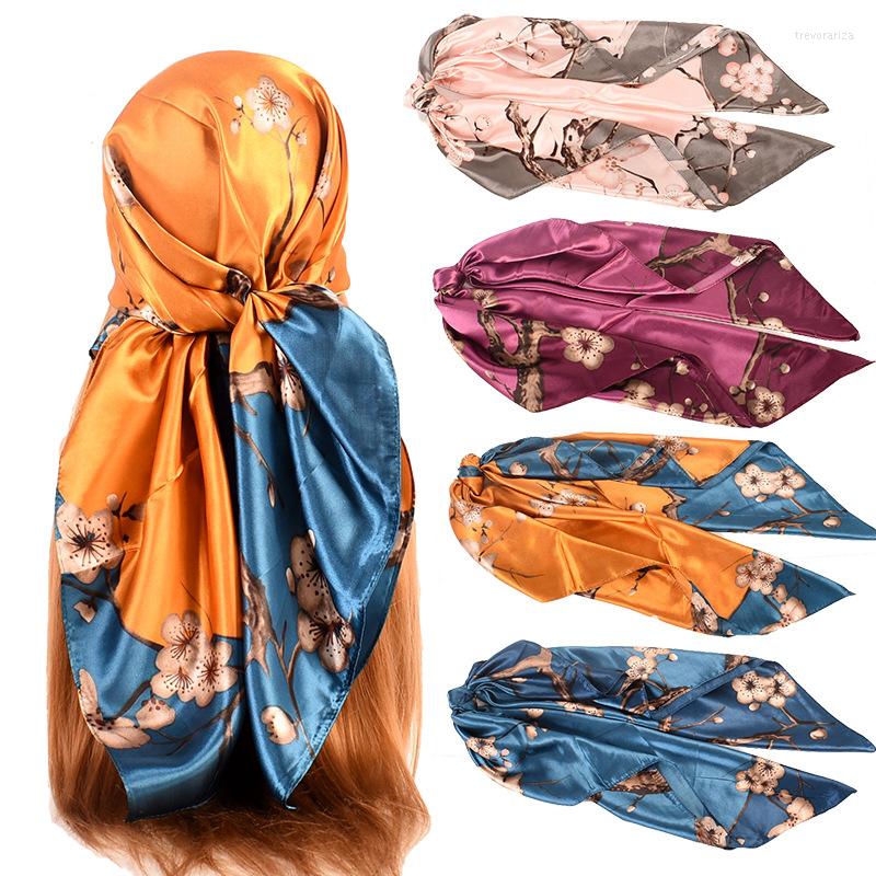 Scarves 90 90cm Woman Scarf Elegant Lady Satin Silk Printed Fashion Casual Square Shawl Women Luxury Muffler Neckerchief
Scarves 90 90cm Woman Scarf Elegant Lady Satin Silk Printed Fashion Casual Square Shawl Women Luxury Muffler Neckerchief