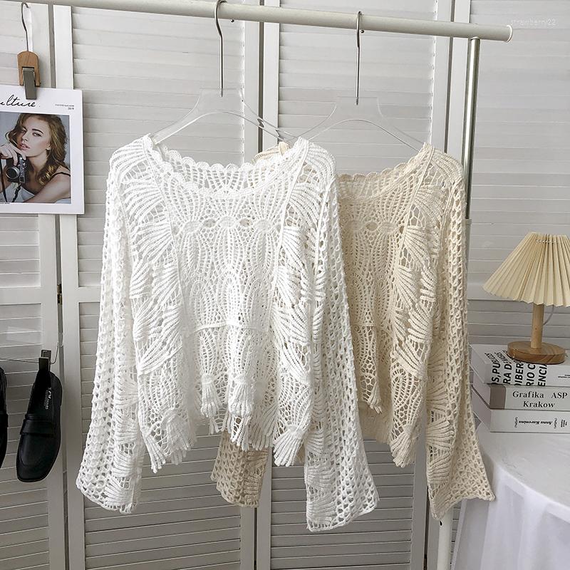 Women's T Shirts OUMEA Women Cotton Crochet Blouse Round Neck Lace Openwork Long Sleeve Beach Cover Up Chic Knitting Pullover Tops, White
Women's T Shirts OUMEA Women Cotton Crochet Blouse Round Neck Lace Openwork Long Sleeve Beach Cover Up Chic Knitting Pullover Tops, White