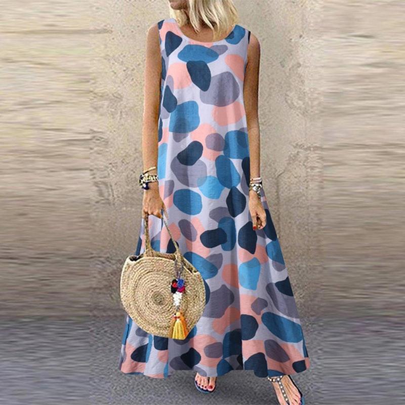 Casual Dresses Summer Printed Dress Boho Style O Neck Off Shoulder Sleeveless 2023 Female Ankle Length, Yellow
Casual Dresses Summer Printed Dress Boho Style O Neck Off Shoulder Sleeveless 2023 Female Ankle Length, Yellow