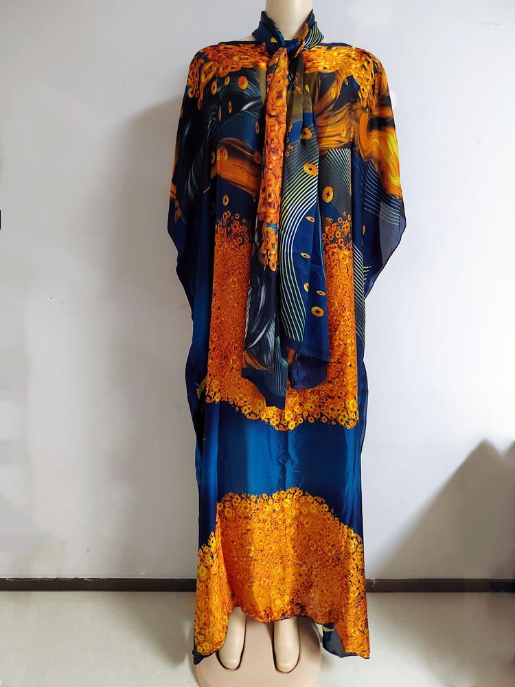 Ethnic Clothing Africa Fashion Blogger Recommend Printed Silk Kaftan Maxi Dresses Loose Summer Beach Bohemian Long Dress For Lady
Ethnic Clothing Africa Fashion Blogger Recommend Printed Silk Kaftan Maxi Dresses Loose Summer Beach Bohemian Long Dress For Lady