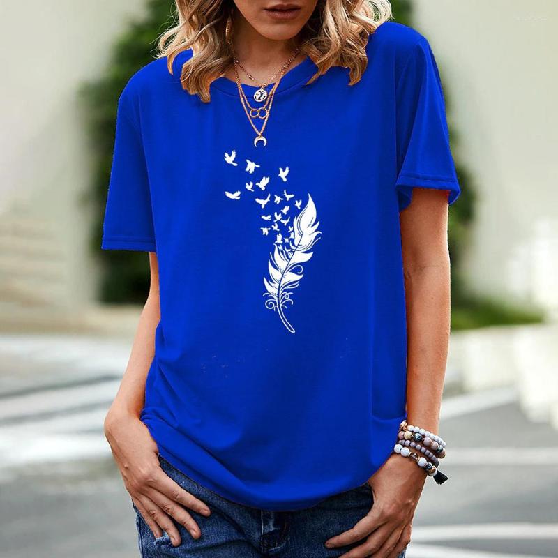Women' T Shirts Summer Fashion Women' Shirt 3d Feather Print Short Sleeve Tops Casual Loose Female Oversized Y2k Clothing Girls Funny, C01-hh01057
Women' T Shirts Summer Fashion Women' Shirt 3d Feather Print Short Sleeve Tops Casual Loose Female Oversized Y2k Clothing Girls Funny, C01-hh01057