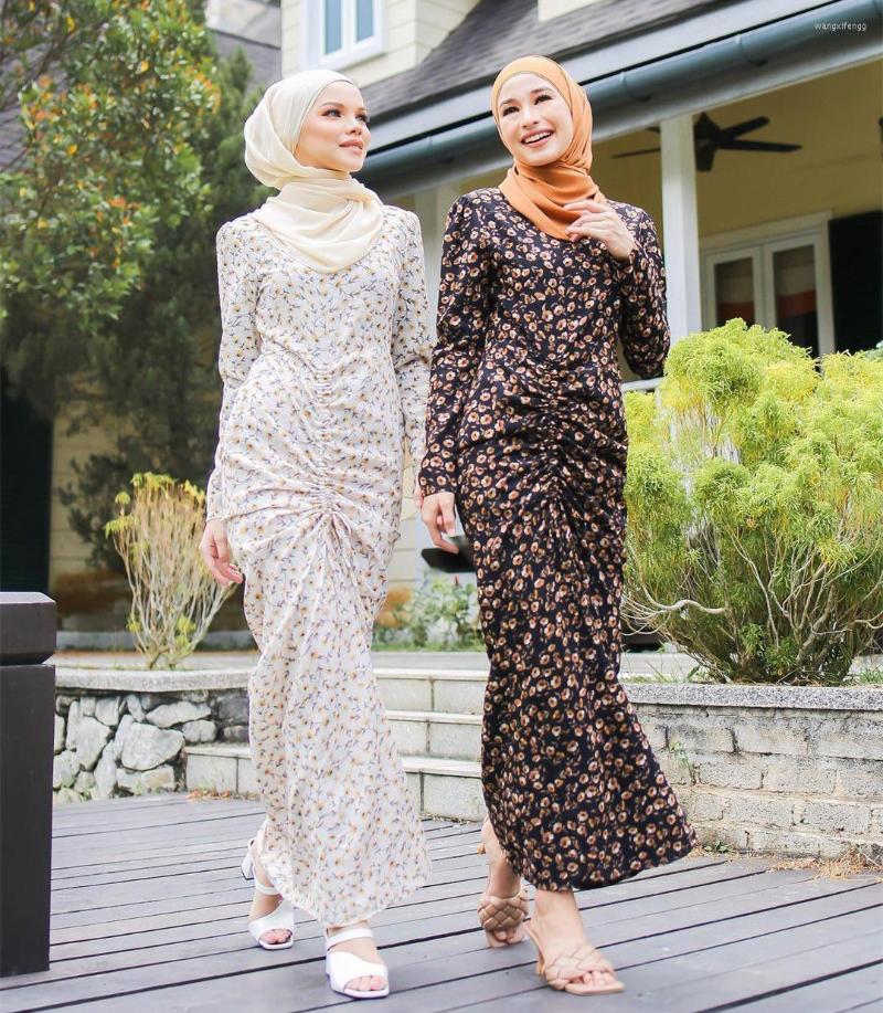 Ethnic Clothing Ramadan Muslims Women Floral Abaya Dress Arabic Casual Long Sleeve Kaftan Moroccan Islamic Fish Tail Evening Maxi 
Ethnic Clothing Ramadan Muslims Women Floral Abaya Dress Arabic Casual Long Sleeve Kaftan Moroccan Islamic Fish Tail Evening Maxi