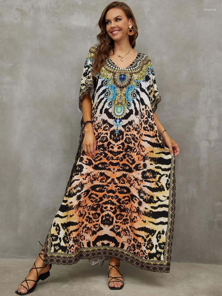 Women's Swimwear Beach Cover Ups Printed Kaftans For Women Plus Size Maxi Dresses Africa Animal Short Sleeve Holiday Seaside Bathing Suit, As the picture 16
Women's Swimwear Beach Cover Ups Printed Kaftans For Women Plus Size Maxi Dresses Africa Animal Short Sleeve Holiday Seaside Bathing Suit, As the picture 16