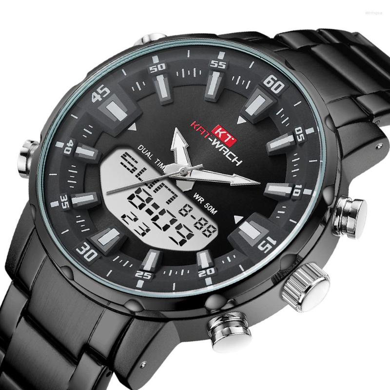Wristwatches KAT-WACH Brand Men Watch Sports Digital Watches Waterproof Steel Military Quartz For Wristwatch Relogio Masculino, Black
Wristwatches KAT-WACH Brand Men Watch Sports Digital Watches Waterproof Steel Military Quartz For Wristwatch Relogio Masculino, Black
