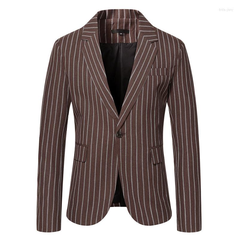Men's Suits Classic Striped Suit Men Slim Blazer Coat Hombre Luxury Single Button Wedding Party Jacket Autumn Mens Terno Masculino, Dark brown
Men's Suits Classic Striped Suit Men Slim Blazer Coat Hombre Luxury Single Button Wedding Party Jacket Autumn Mens Terno Masculino, Dark brown