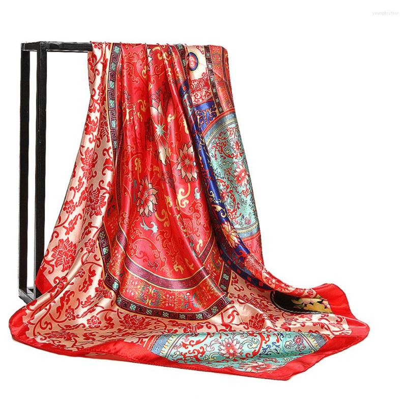 Scarves Fashion Satin Silk Scarf Women Muffler Hijab Lady Red And White Porcelain Printed Female Square Head Bandana Muslim
Scarves Fashion Satin Silk Scarf Women Muffler Hijab Lady Red And White Porcelain Printed Female Square Head Bandana Muslim