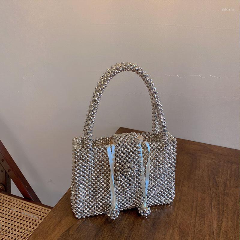 Evening Bags Hand-woven Beaded Bag Pearl Summer Retro Ladies Metal Purses And Handbags Luxury Designer For Woman 2023, White
Evening Bags Hand-woven Beaded Bag Pearl Summer Retro Ladies Metal Purses And Handbags Luxury Designer For Woman 2023, White