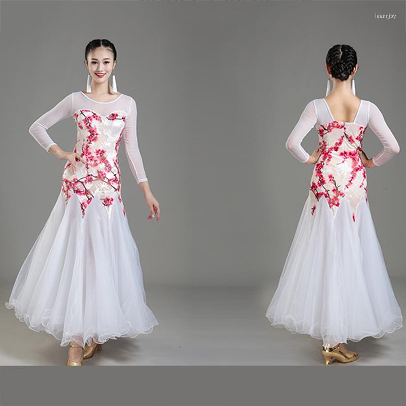 Stage Wear Modern Dance Costumes Ballroom Dancing Dress Women Standard For Waltz/tango Performance Competition, White
Stage Wear Modern Dance Costumes Ballroom Dancing Dress Women Standard For Waltz/tango Performance Competition, White