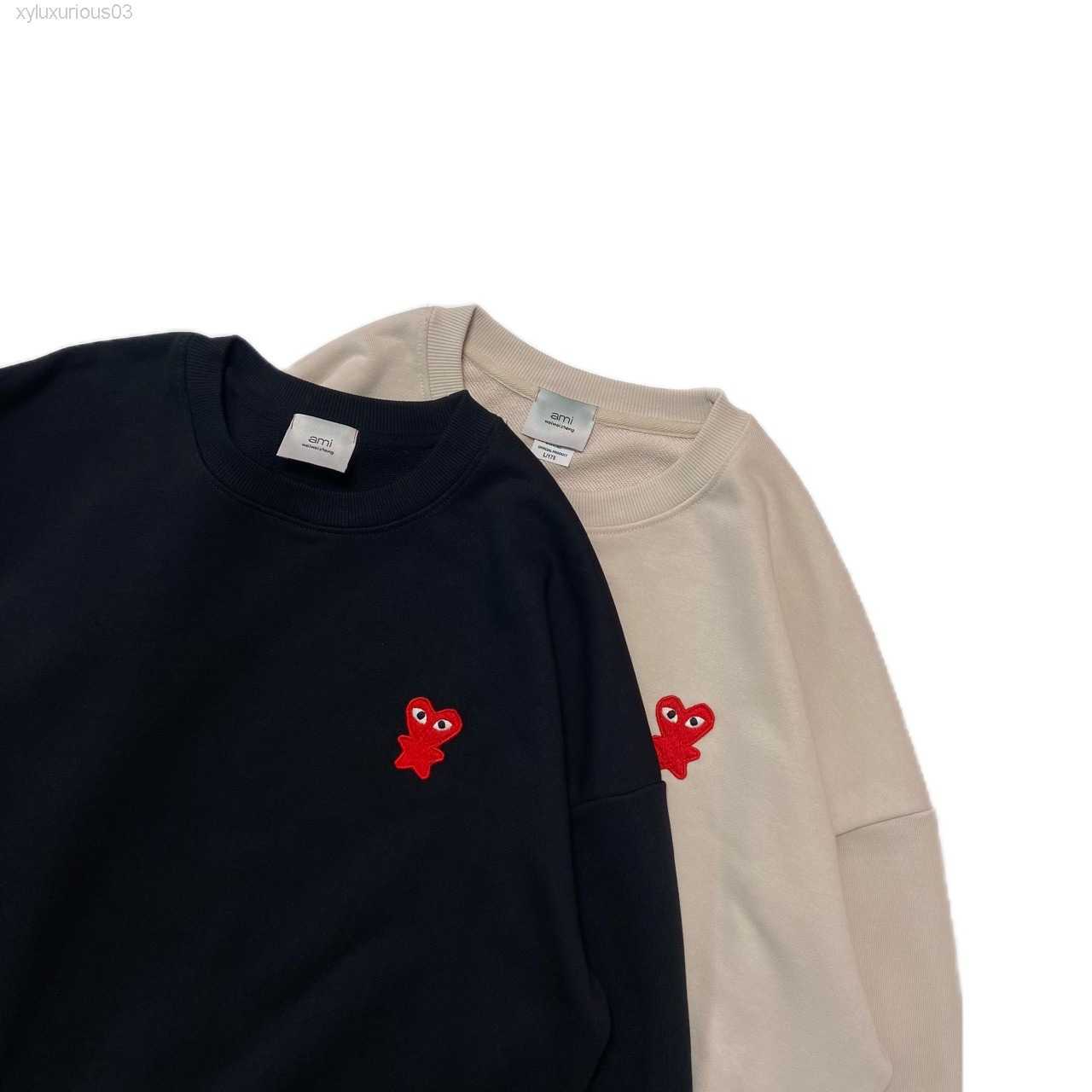 Fashion Amis Hoodies Small Red Label Monster Peach Heart Embroidery Round Neck Sweater for Men and Women with, Milk apricot color
Fashion Amis Hoodies Small Red Label Monster Peach Heart Embroidery Round Neck Sweater for Men and Women with, Milk apricot color