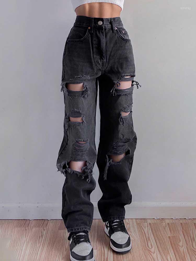Women' Jeans Streetwear Baggy For Women Long Fashion Hole Designer Y2K Straight Women' Pants High Rise Lady Clothes Cargo, Black
Women' Jeans Streetwear Baggy For Women Long Fashion Hole Designer Y2K Straight Women' Pants High Rise Lady Clothes Cargo, Black