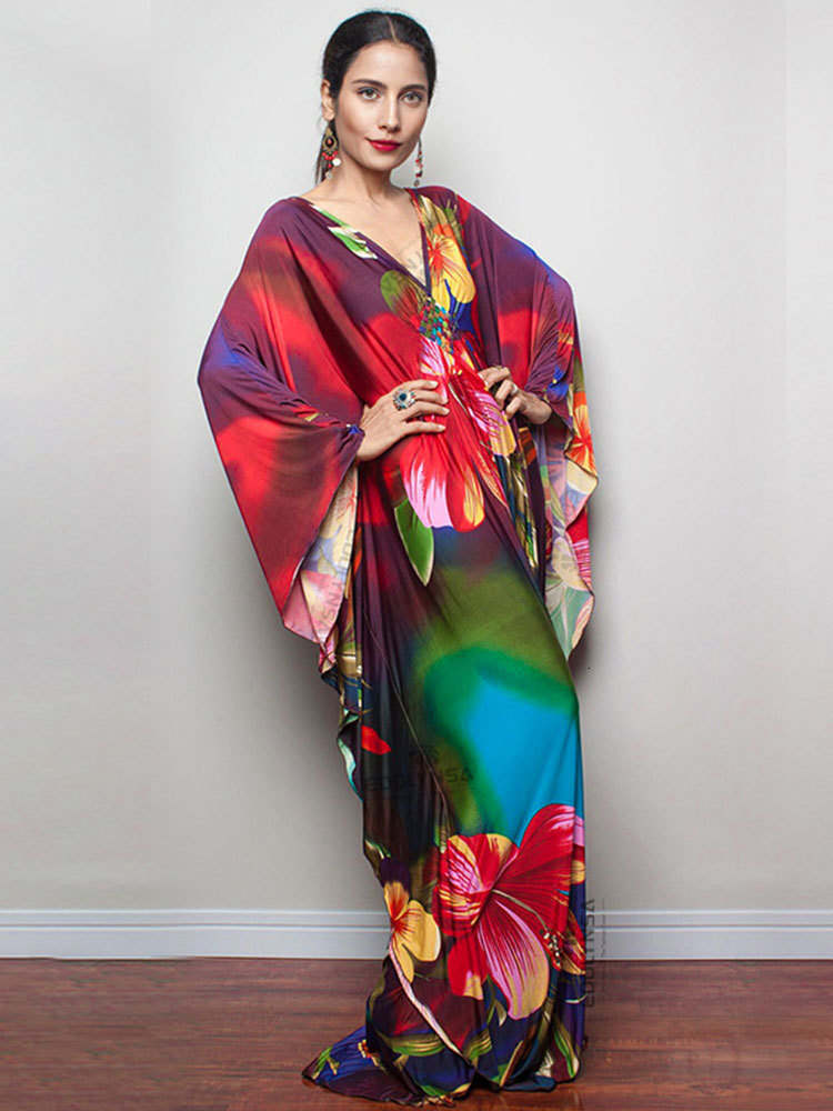 Casual Dresses Print Maxi Dress Batwing Sleeve Tunic Spring Autumn Beach Dress Casual Plus Size Women Beachwear Kaftan Coverups Q1289 230314, Q1289-16
Casual Dresses Print Maxi Dress Batwing Sleeve Tunic Spring Autumn Beach Dress Casual Plus Size Women Beachwear Kaftan Coverups Q1289 230314, Q1289-16