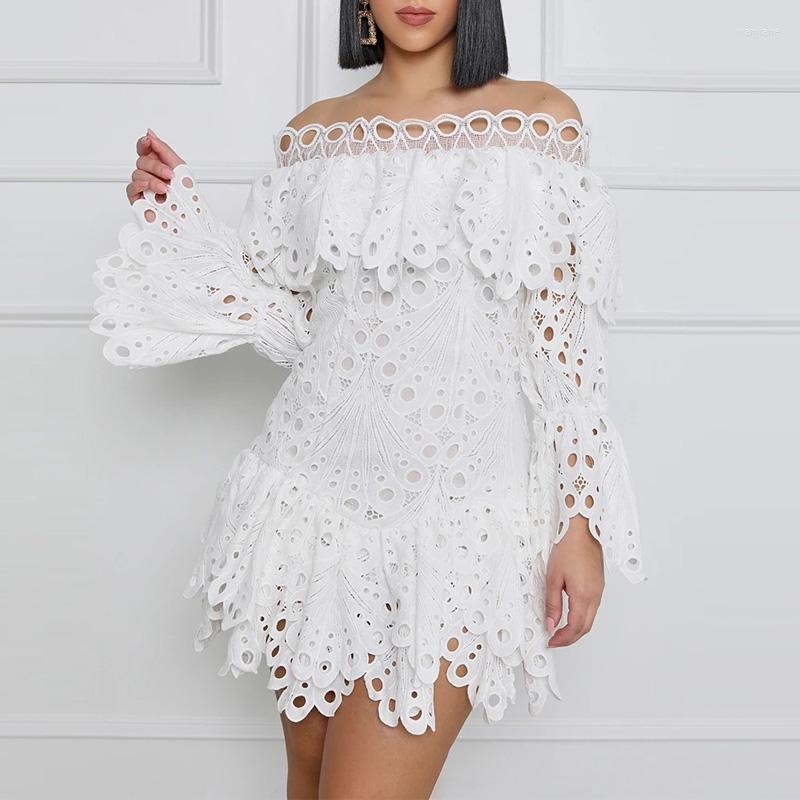 Casual Dresses Solid Off Shoulder Slim Evening Dress Spring Fashion Hollow Out Short Women Slash Neck Lace Flare Sleeve Mini, 01 white
Casual Dresses Solid Off Shoulder Slim Evening Dress Spring Fashion Hollow Out Short Women Slash Neck Lace Flare Sleeve Mini, 01 white