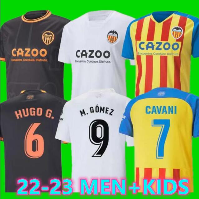 22 23 Cavani valencia soccer jerseys GUEDES GAMEIRO Florenzi home away third camisetas de futbol RODRIGO Gaya M.Gomez men kids kit football shirts 2022 2023, Third kids